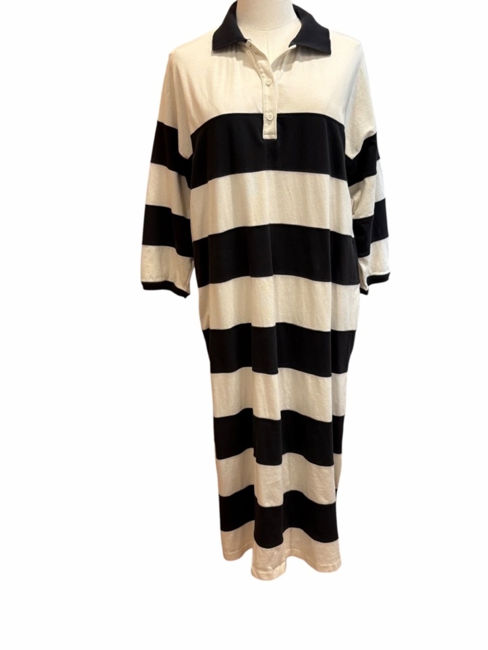 The Great Rugby Stripe Polo Dress | Size 1 (Small-Medium)